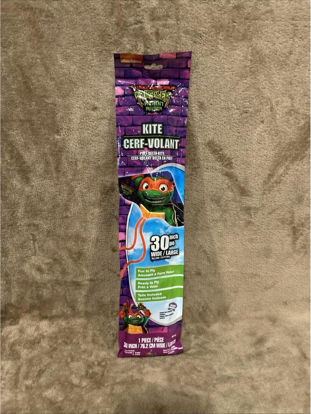 Vintage 2014 Kite Teenage Mutant Ninja Turtles TMNT Tall 30” Kite NEW Mikey